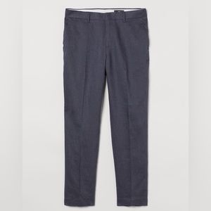 Slim Fit Linen Suit Pants